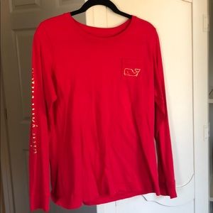 Red Vineyard Vines long sleeve shirt